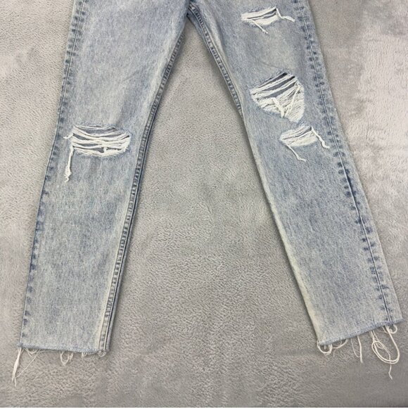 Grlfrnd Karolina Jeans Size 25 Light Blue Distressed - Picture 15 of 16